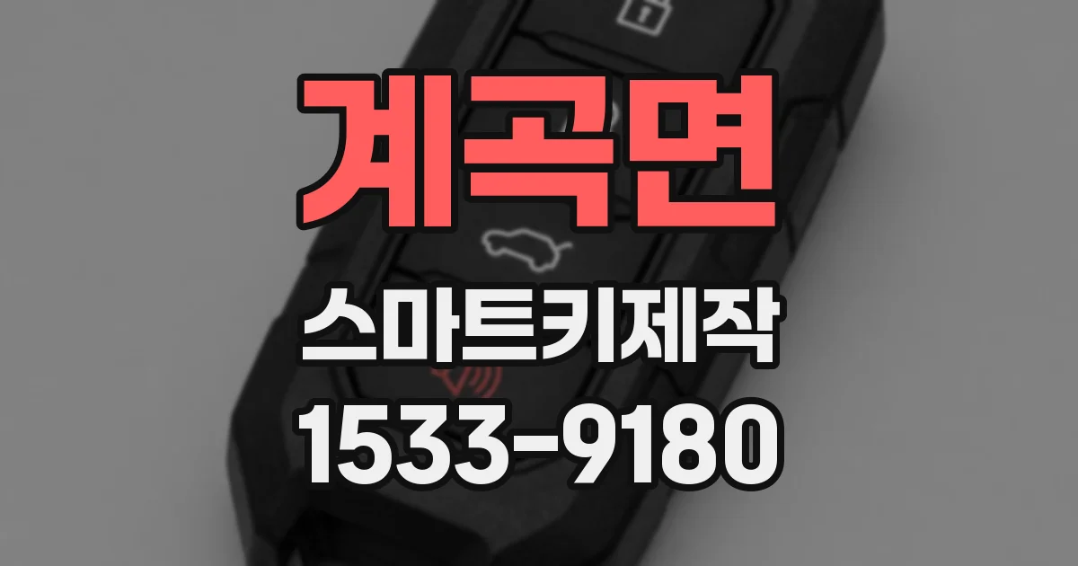 계곡면 스마트키제작