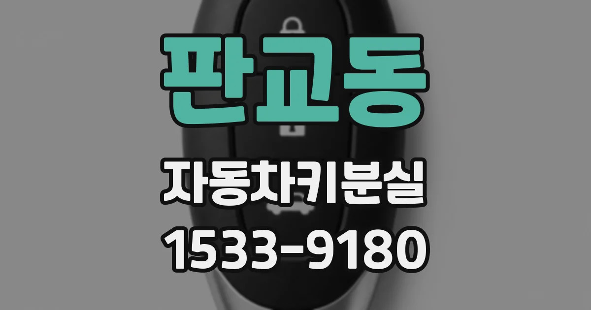 판교동 자동차키분실