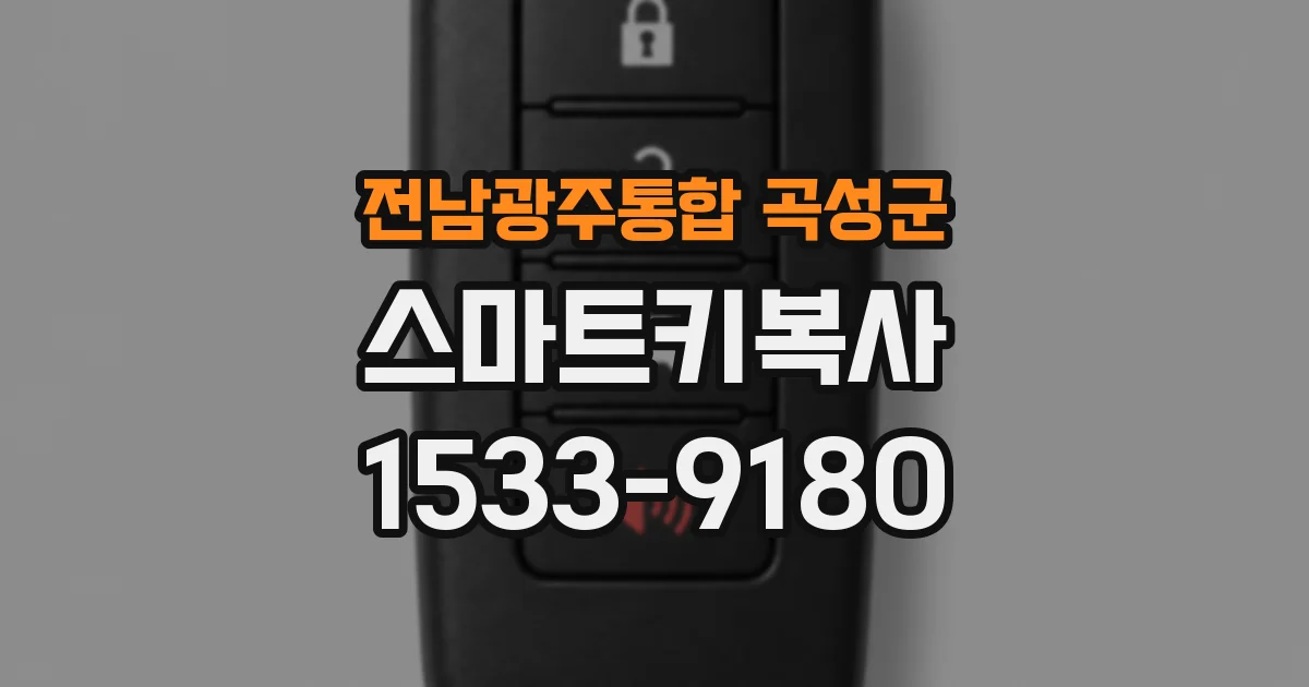 전남광주통합 곡성군 스마트키복사