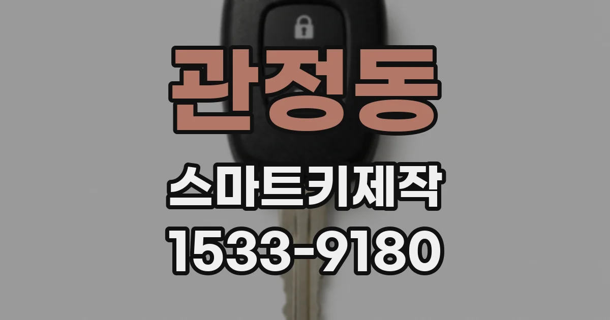 관정동 스마트키제작