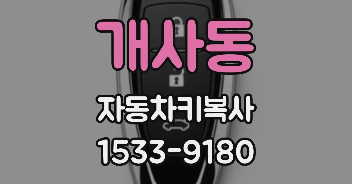 개사동 자동차키복사