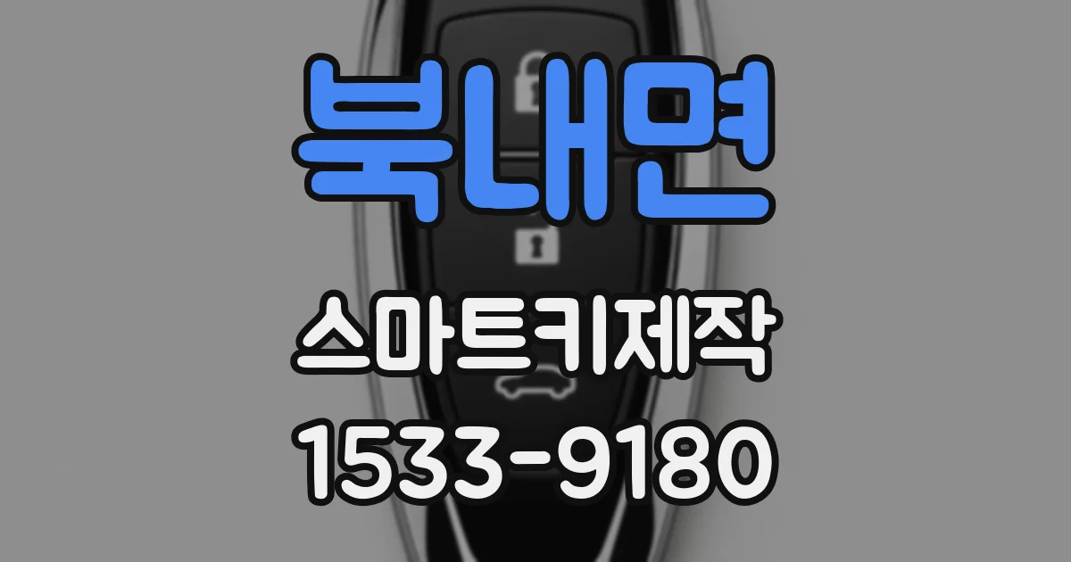 북내면 스마트키제작