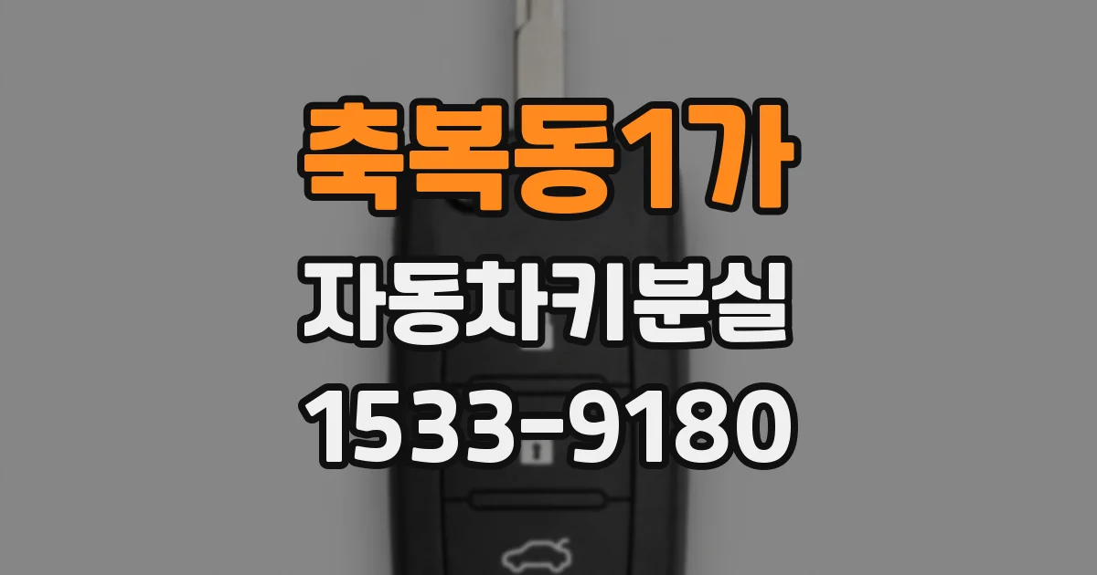 축복동1가 자동차키분실