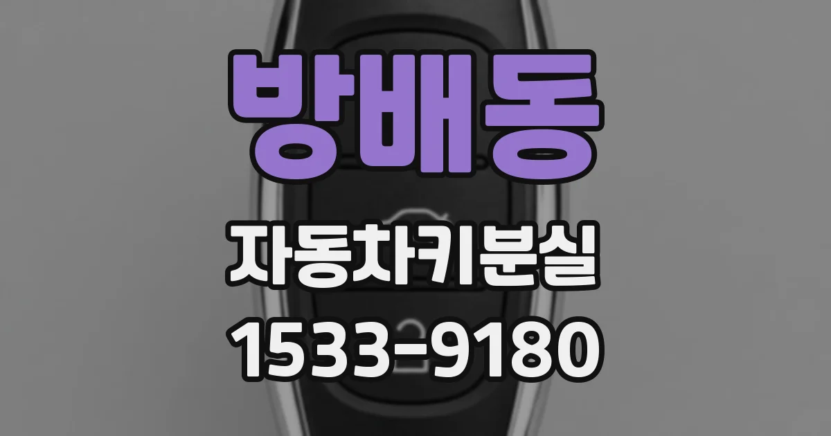 방배동 자동차키분실