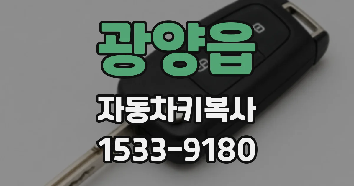 광양읍 자동차키복사