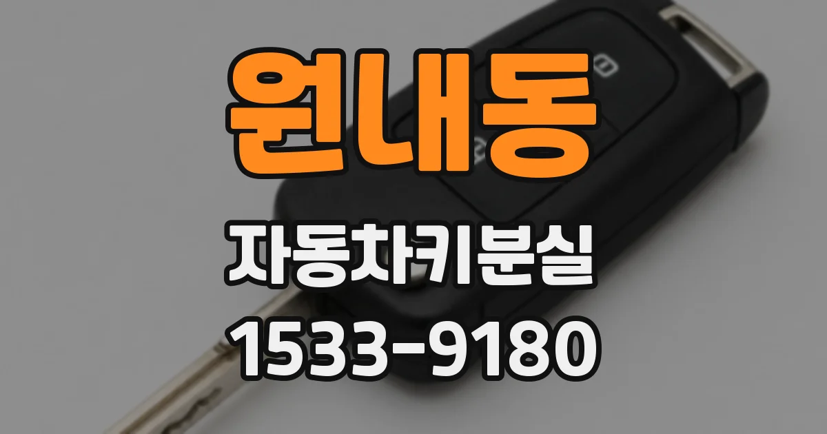 원내동 자동차키분실