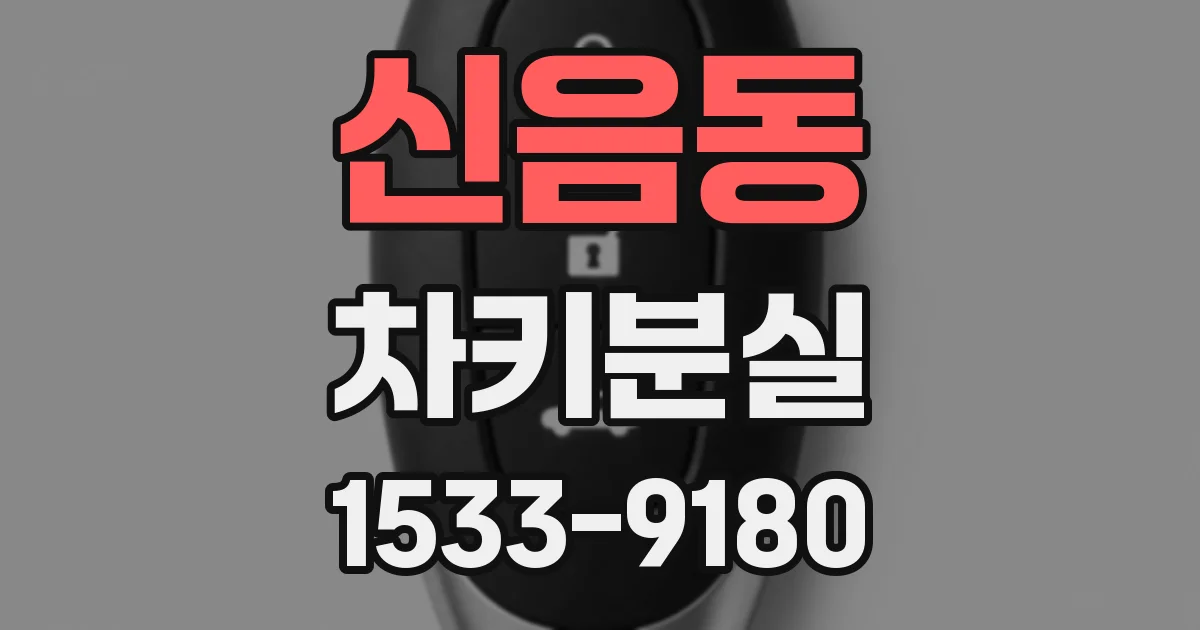 신음동 차키분실