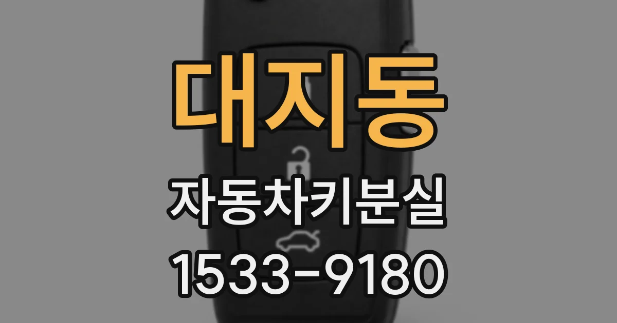 대지동 자동차키분실