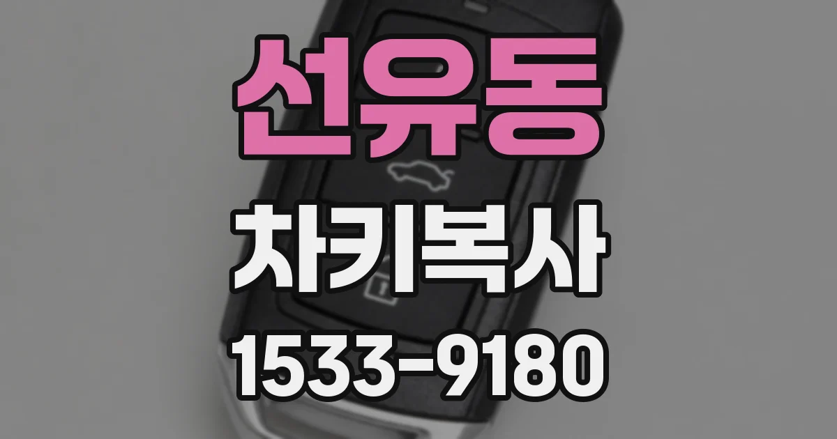 선유동 차키복사