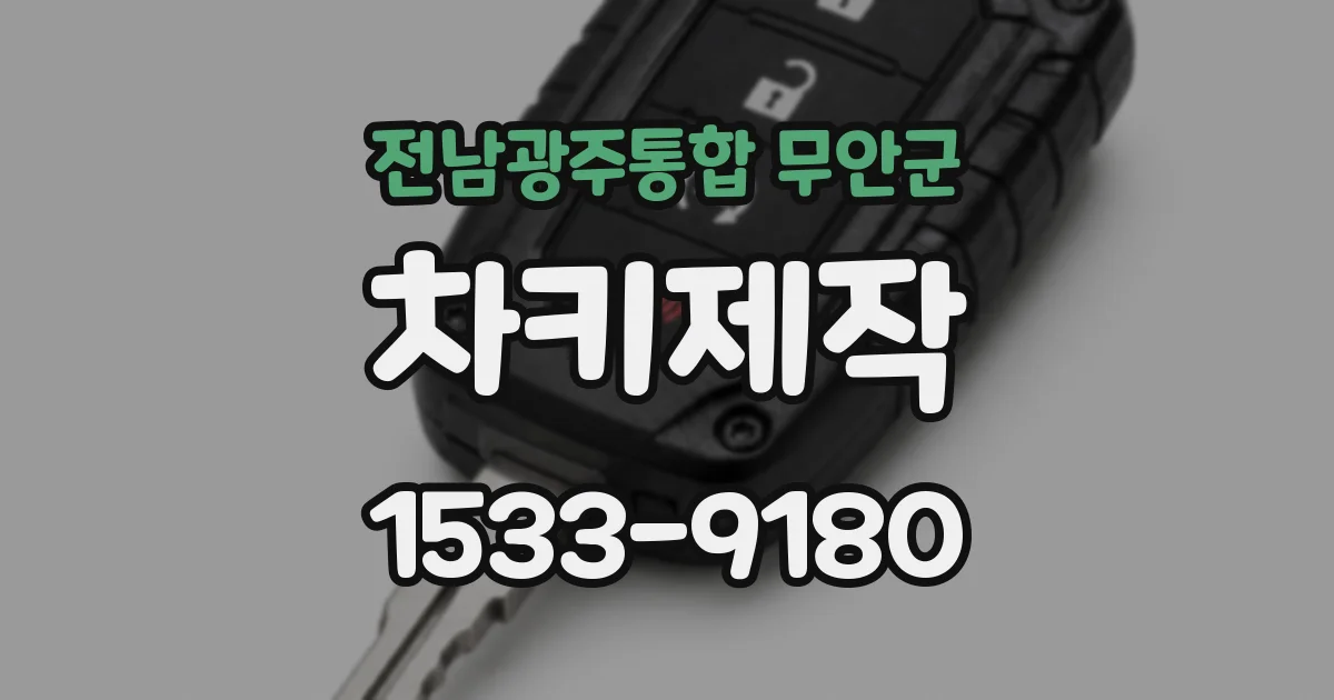 전남광주통합 무안군 차키제작