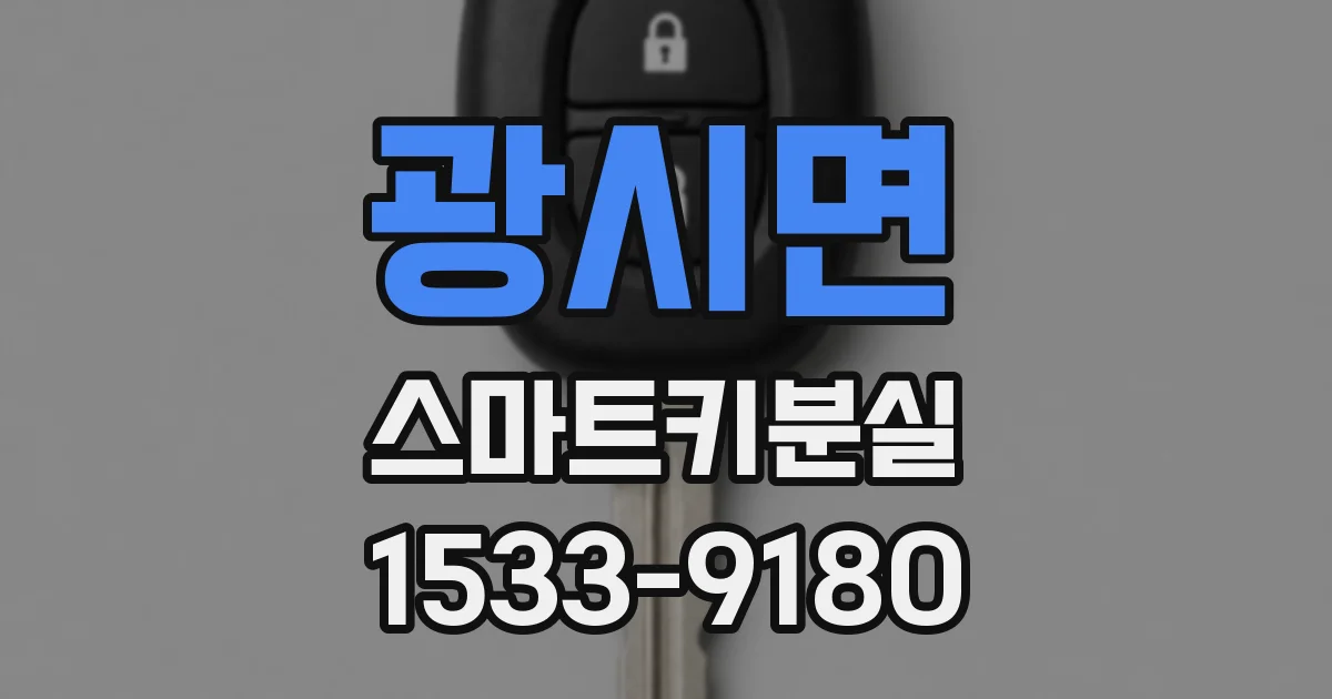 광시면 스마트키분실