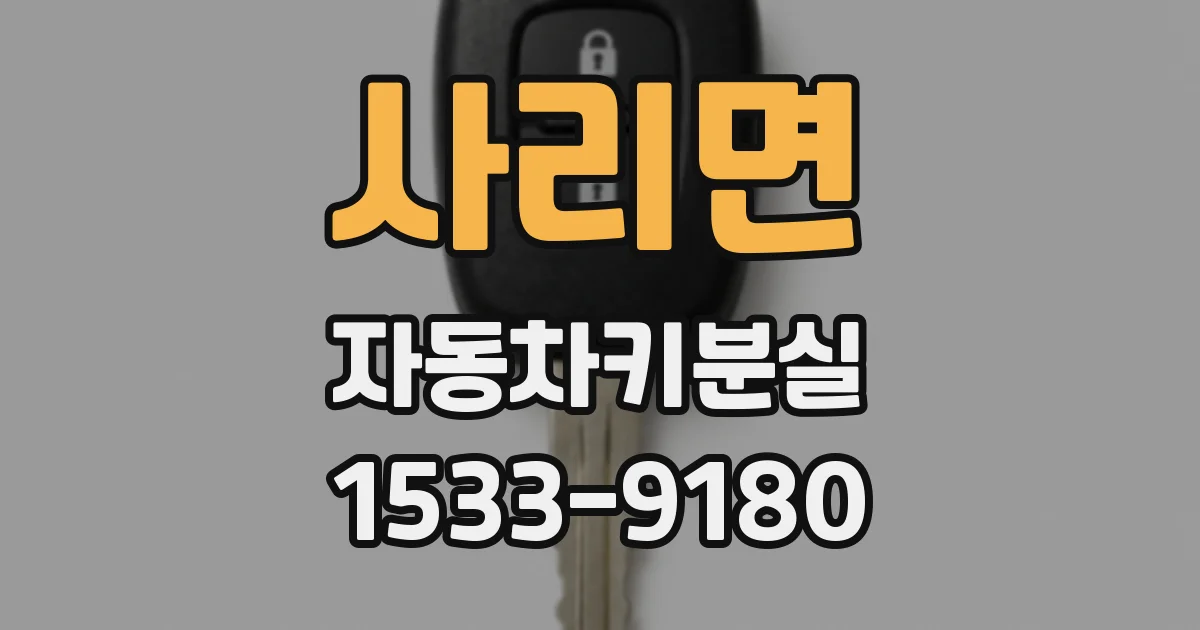 사리면 자동차키분실