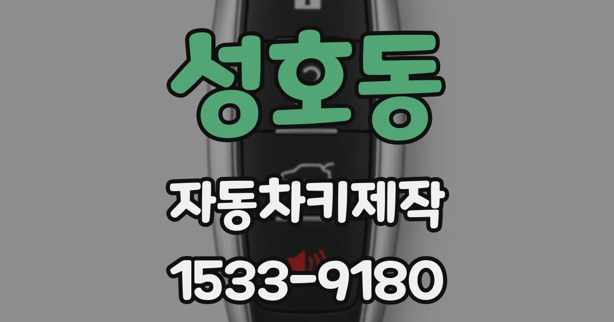 성호동 자동차키제작