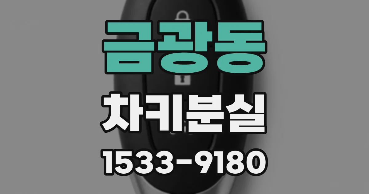 금광동 차키분실