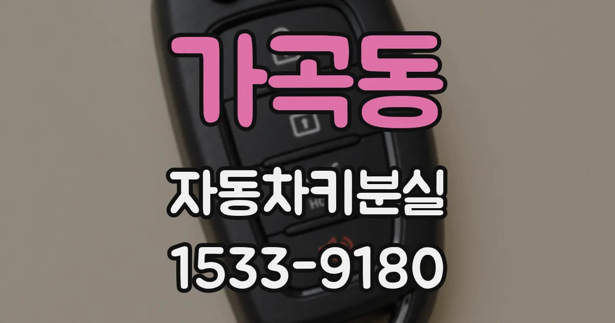 가곡동 자동차키분실