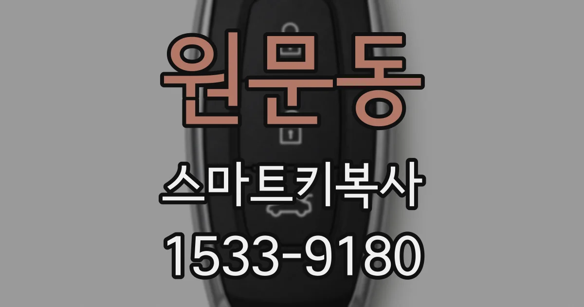 원문동 스마트키복사