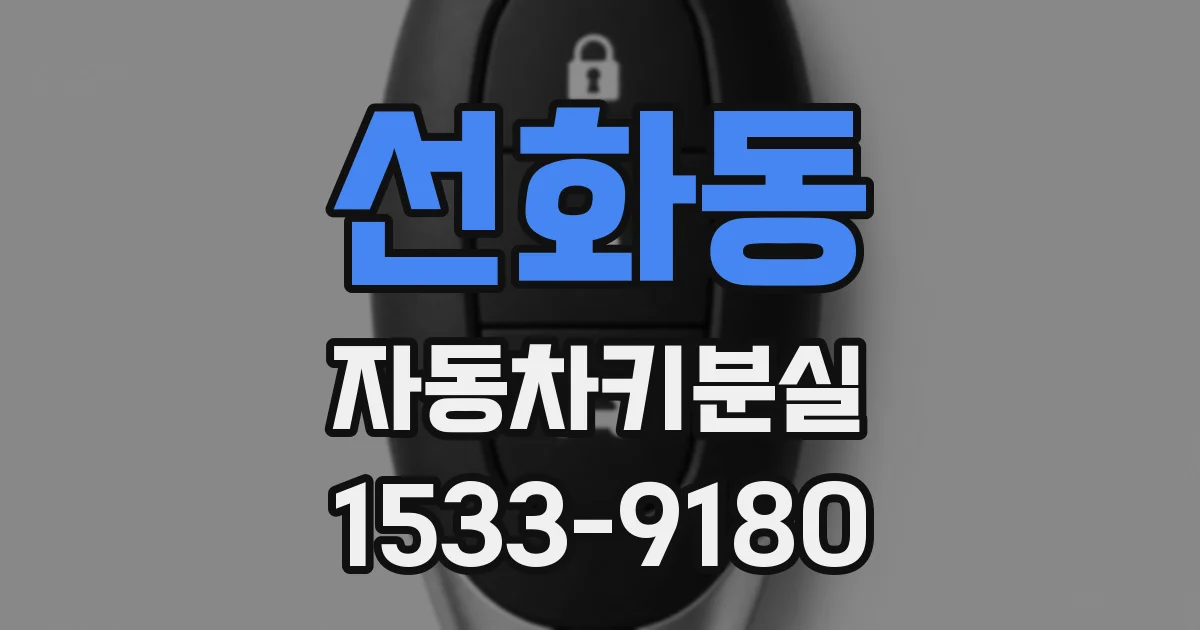 선화동 자동차키분실
