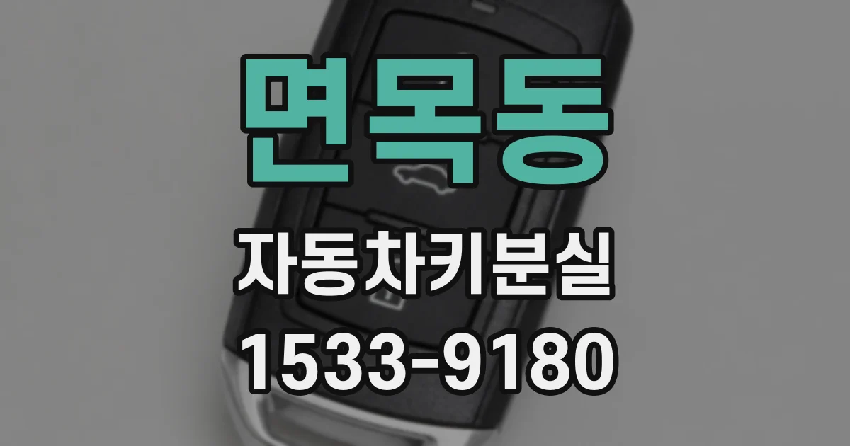 면목동 자동차키분실
