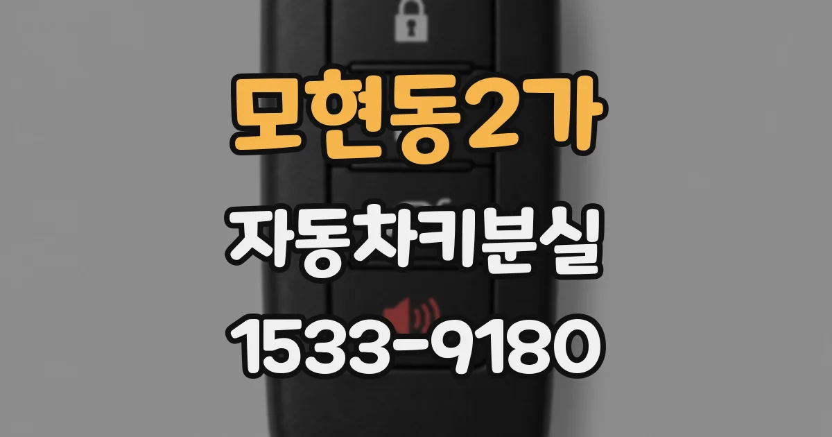모현동2가 자동차키분실