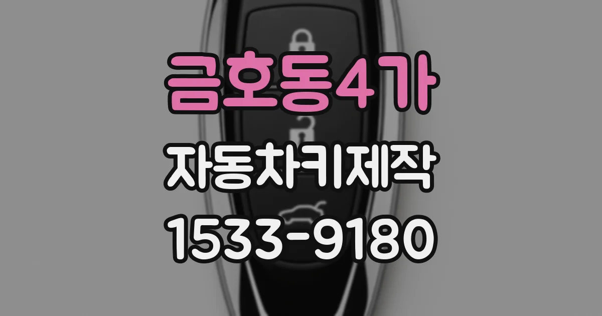 금호동4가 자동차키제작