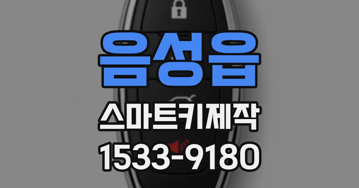음성읍 스마트키제작
