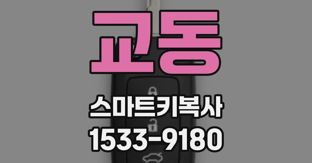 교동 스마트키복사