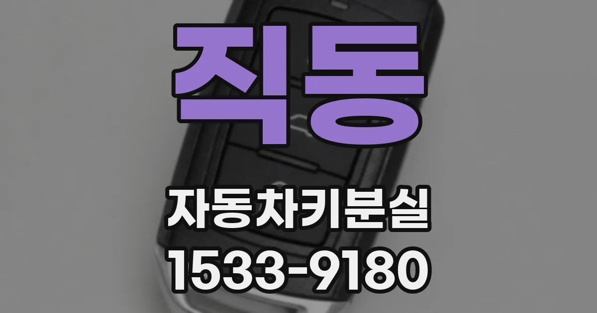직동 자동차키분실