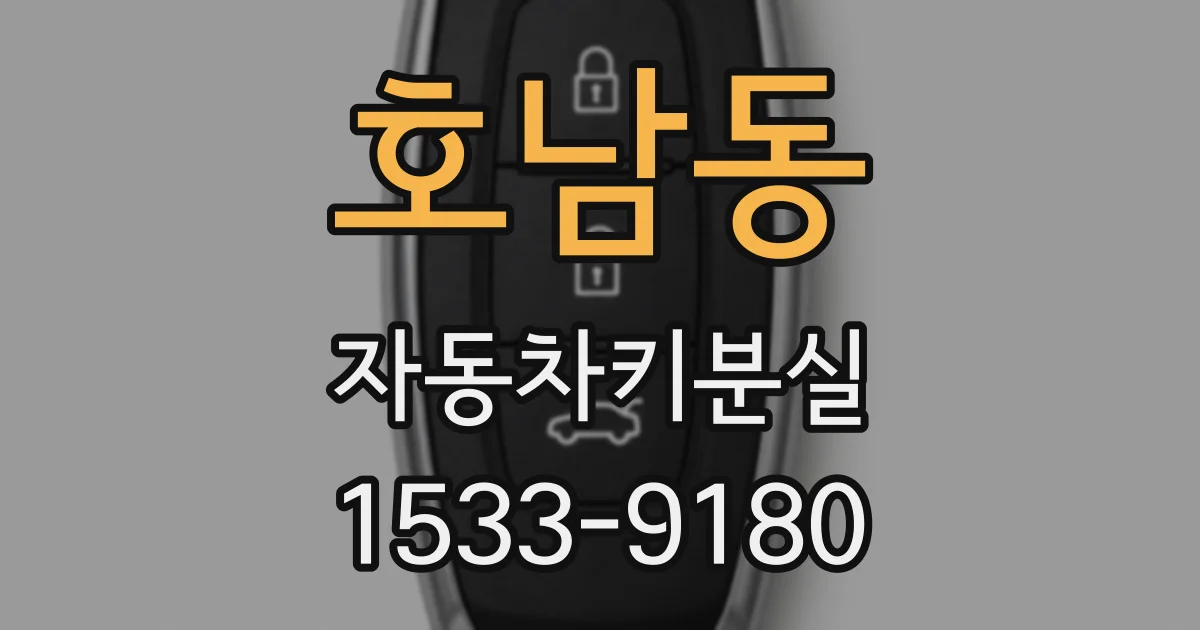 호남동 자동차키분실