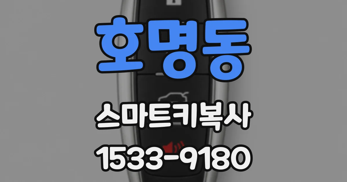 호명동 스마트키복사