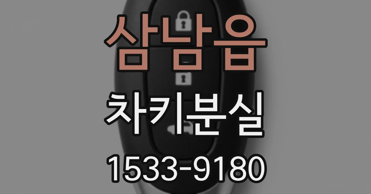삼남읍 차키분실
