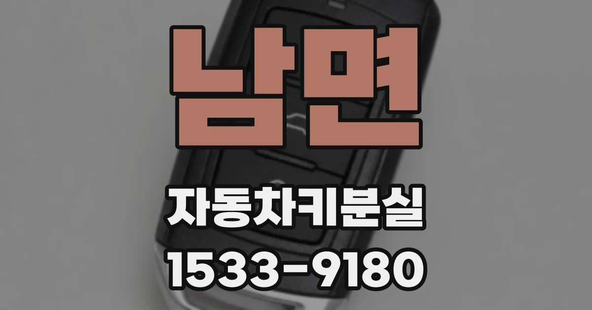 남면 자동차키분실