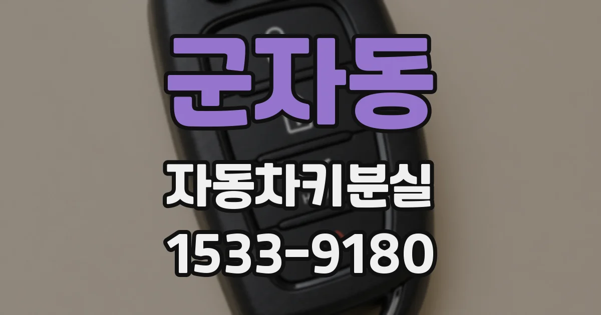 군자동 자동차키분실