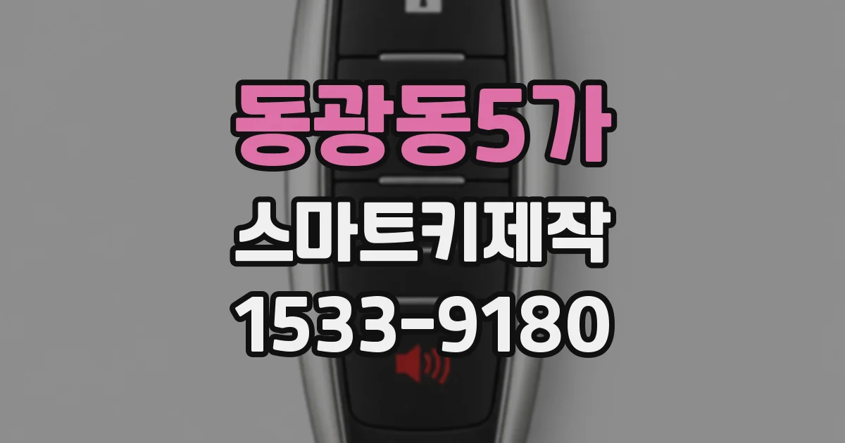 동광동5가 스마트키제작