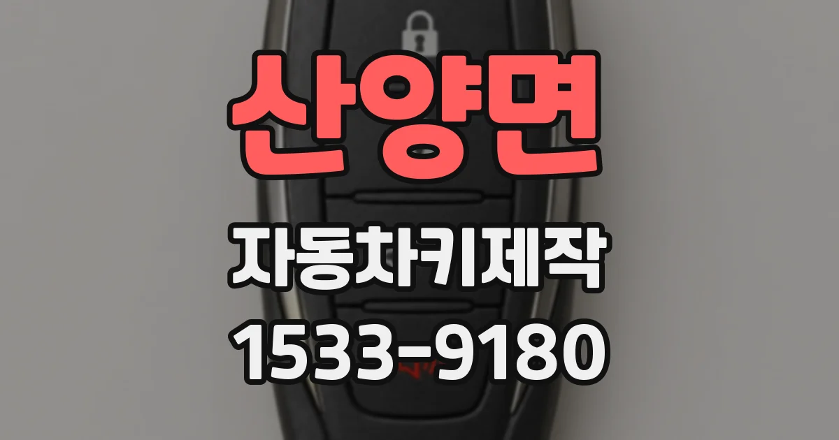 산양면 자동차키제작