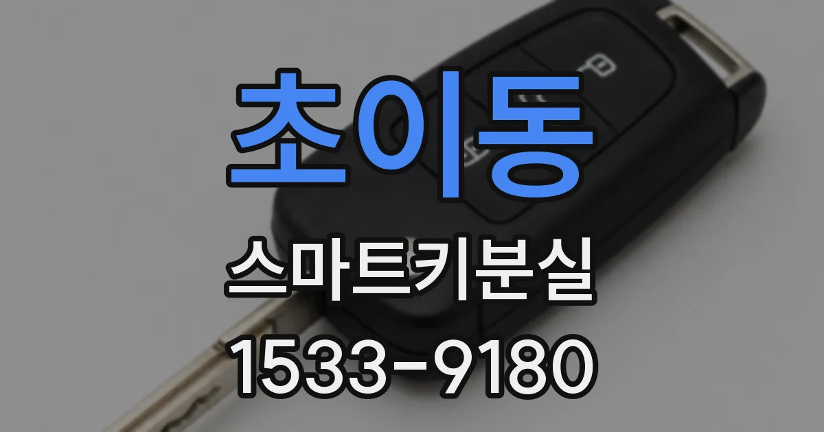 초이동 스마트키분실