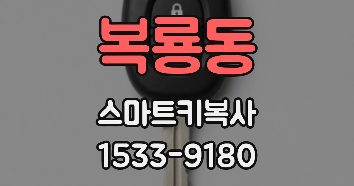 복룡동 스마트키복사