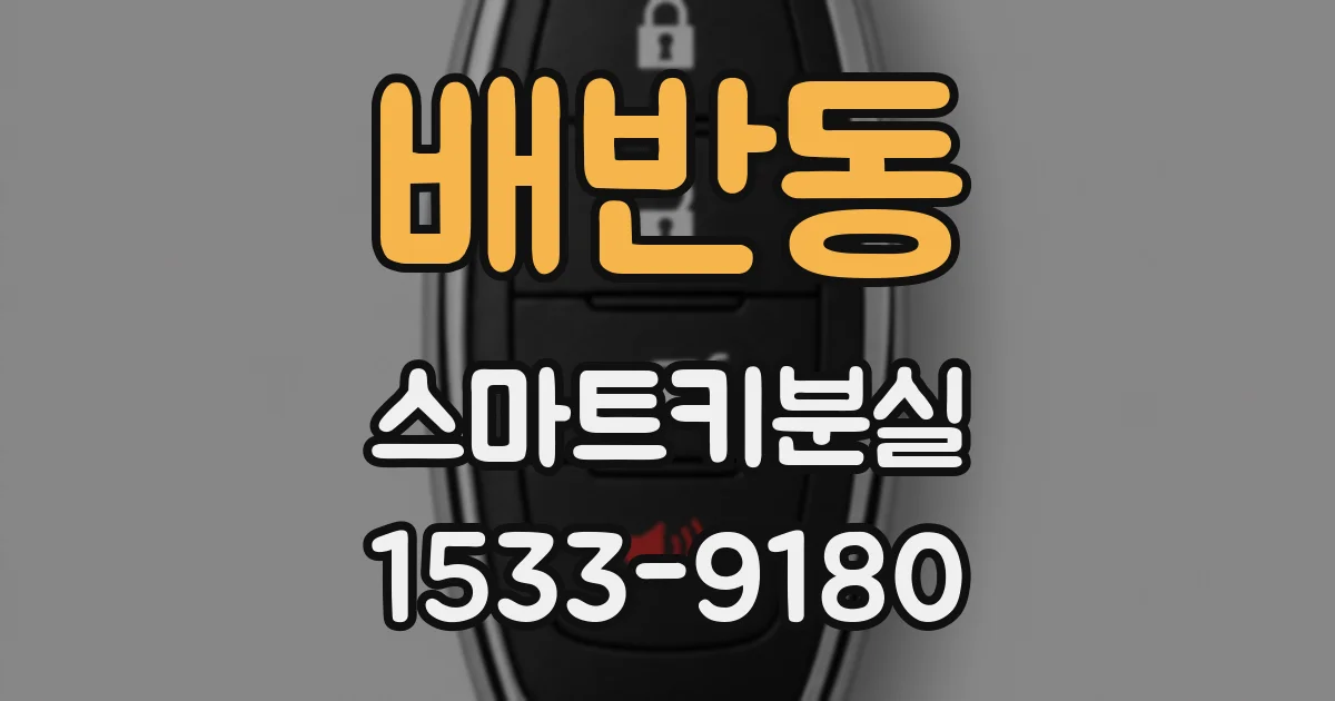 배반동 스마트키분실