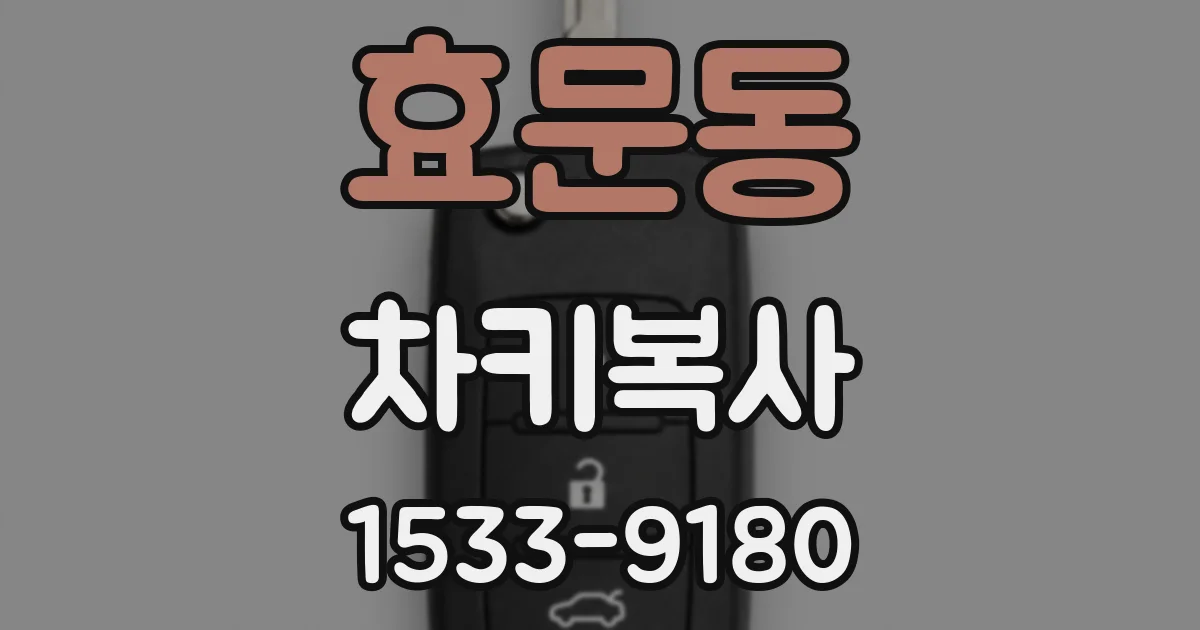 효문동 차키복사