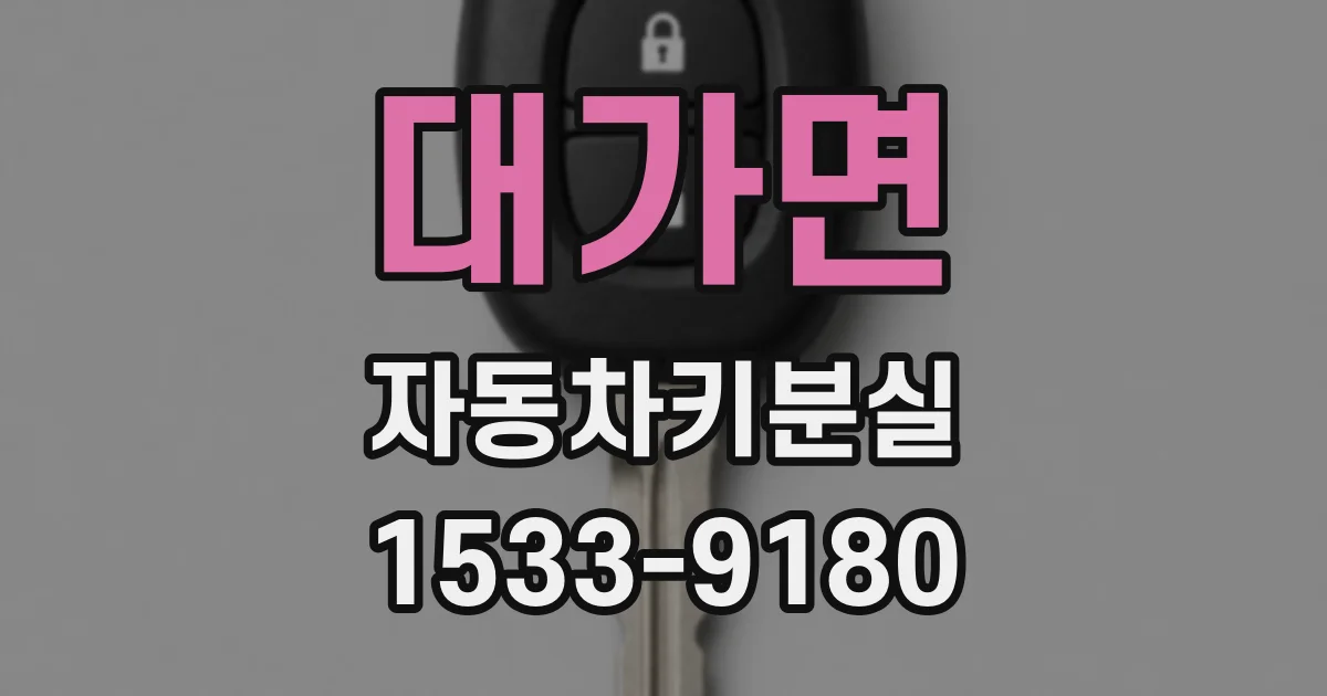 대가면 자동차키분실