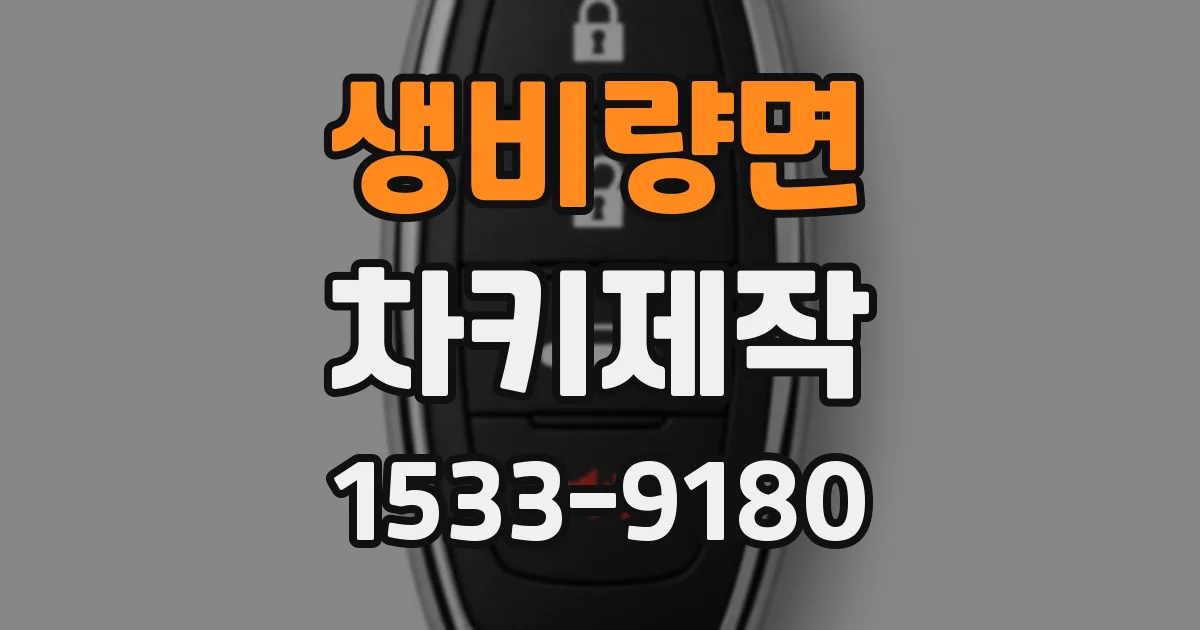 생비량면 차키제작