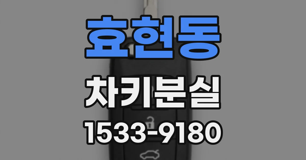 효현동 차키분실