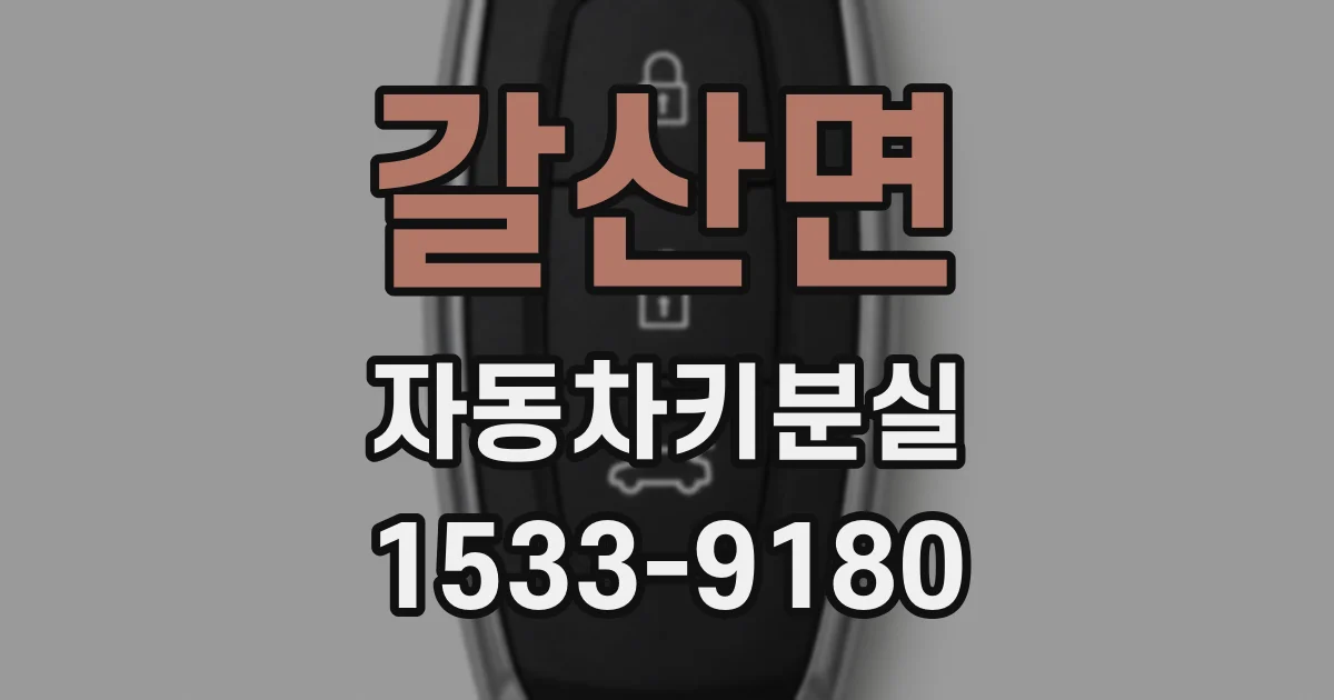 갈산면 자동차키분실