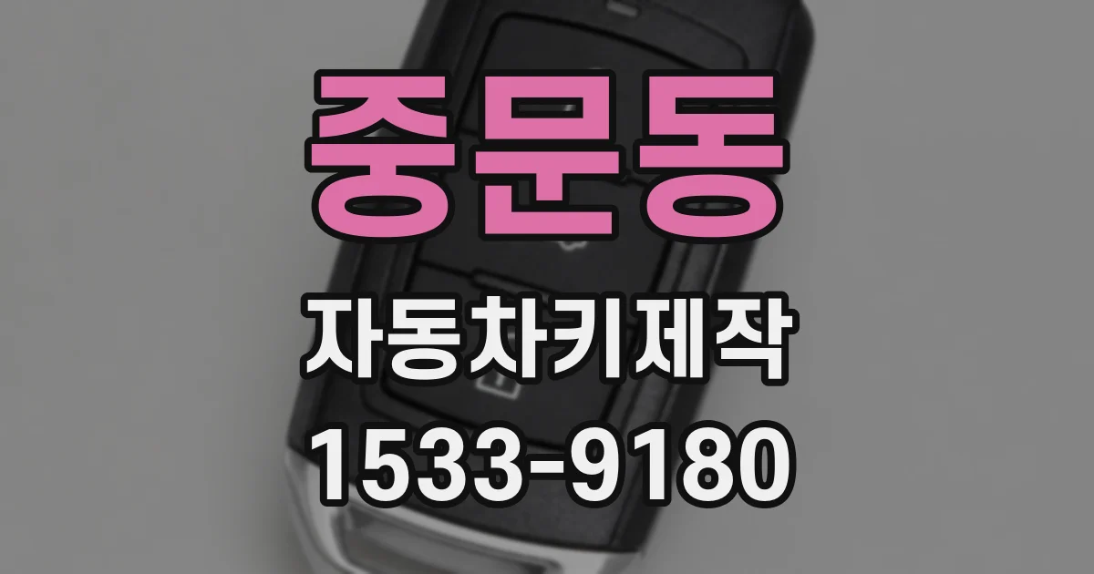 중문동 자동차키제작