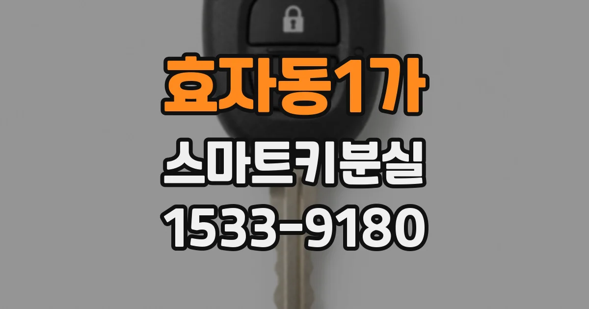 효자동1가 스마트키분실