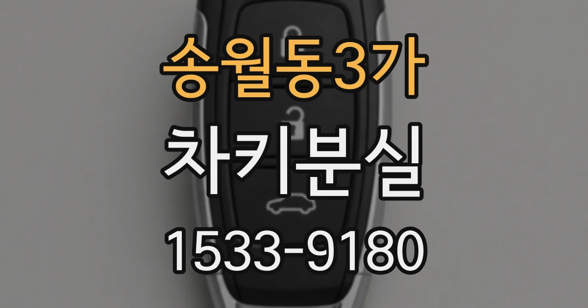 송월동3가 차키분실