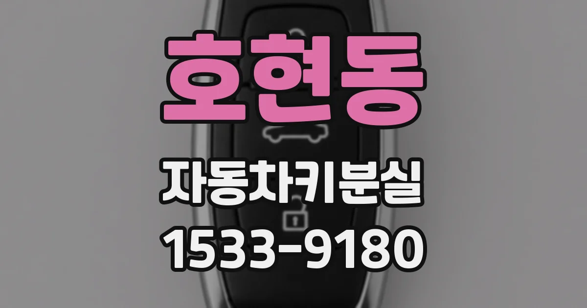 호현동 자동차키분실