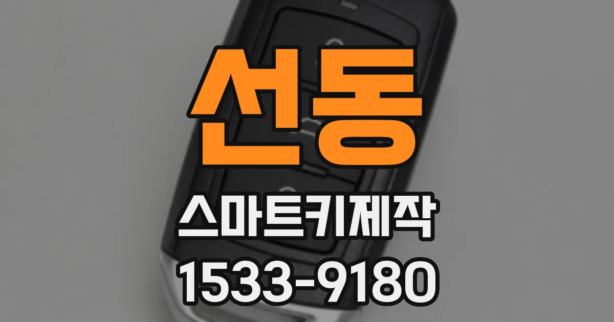 선동 스마트키제작