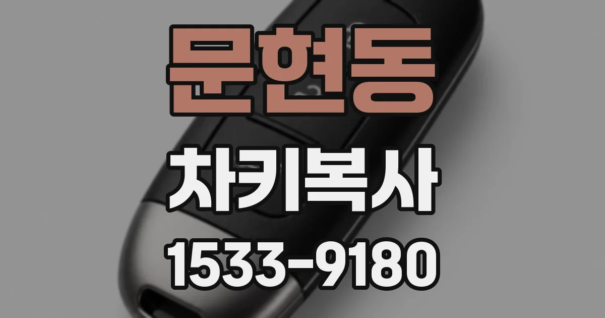 문현동 차키복사