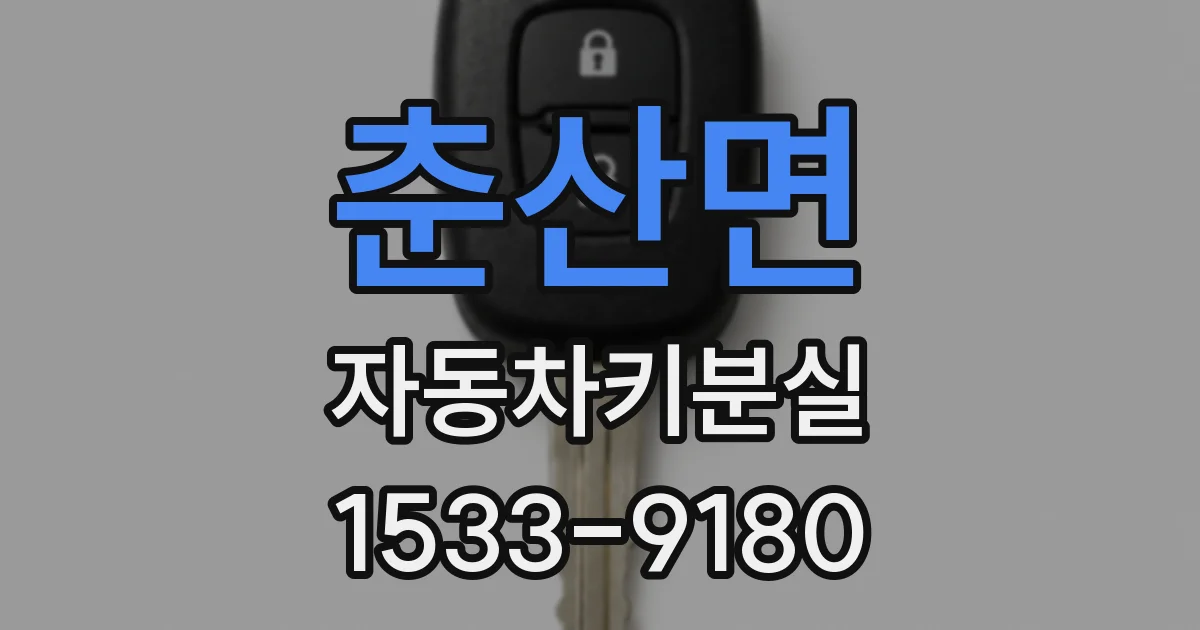 춘산면 자동차키분실