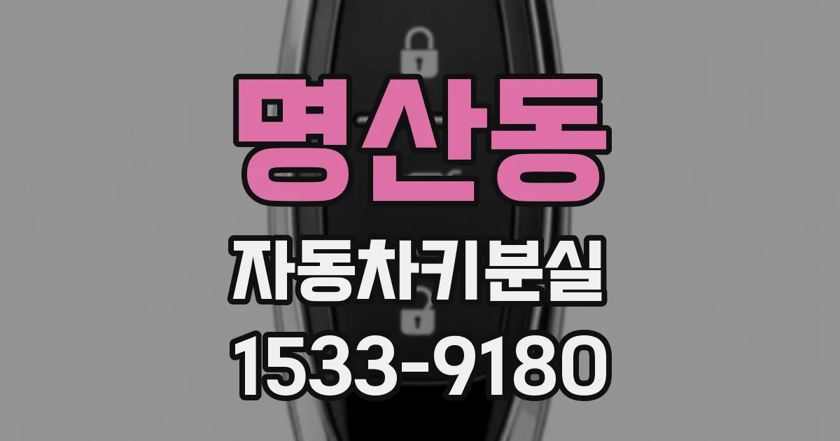 명산동 자동차키분실